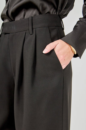 Pleated Wide Trousers