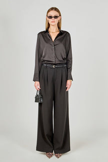 Pleated Wide Trousers