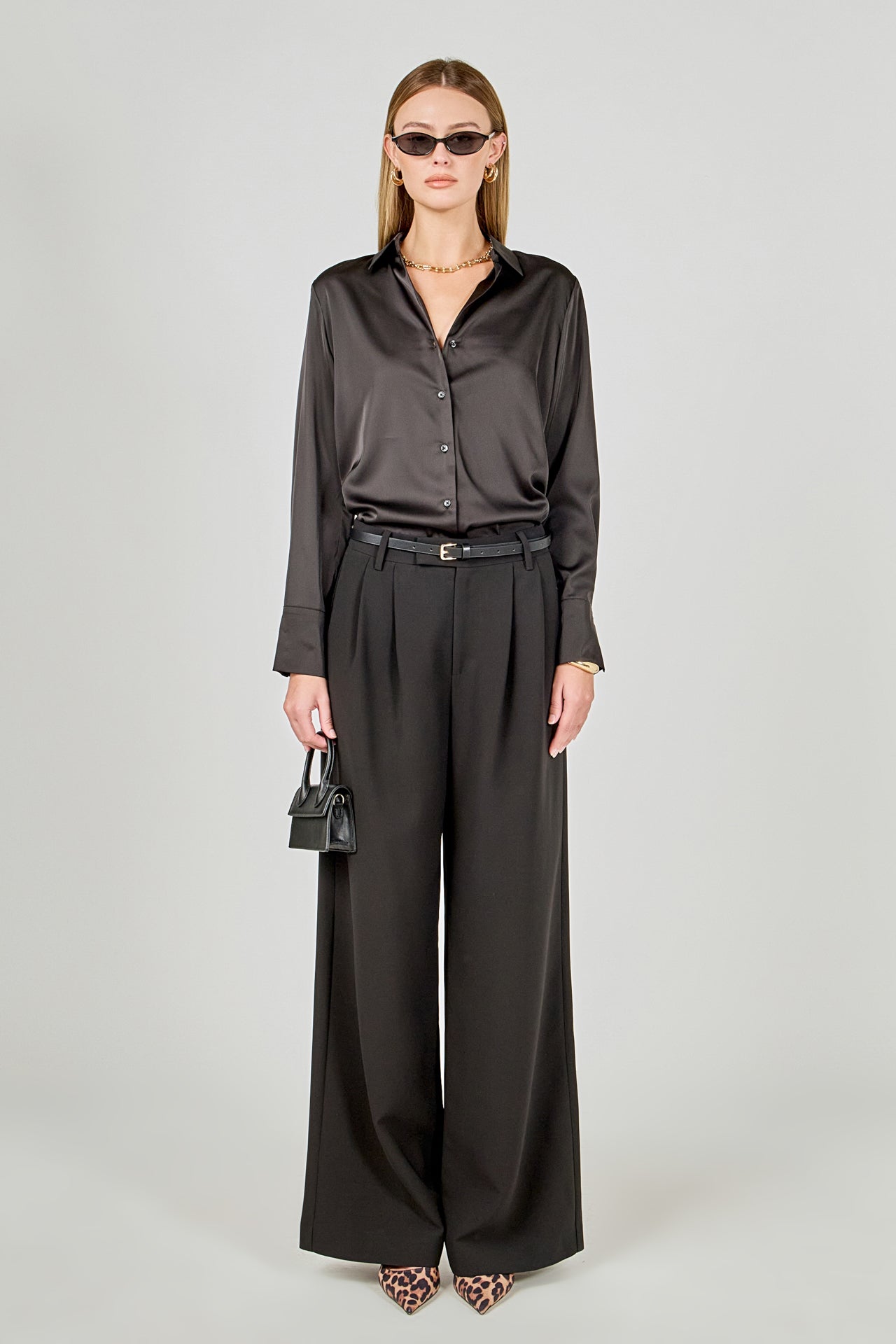 ENDLESS ROSE - Pleated Wide Trousers - PANTS available at Objectrare