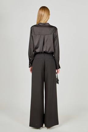 Pleated Wide Trousers