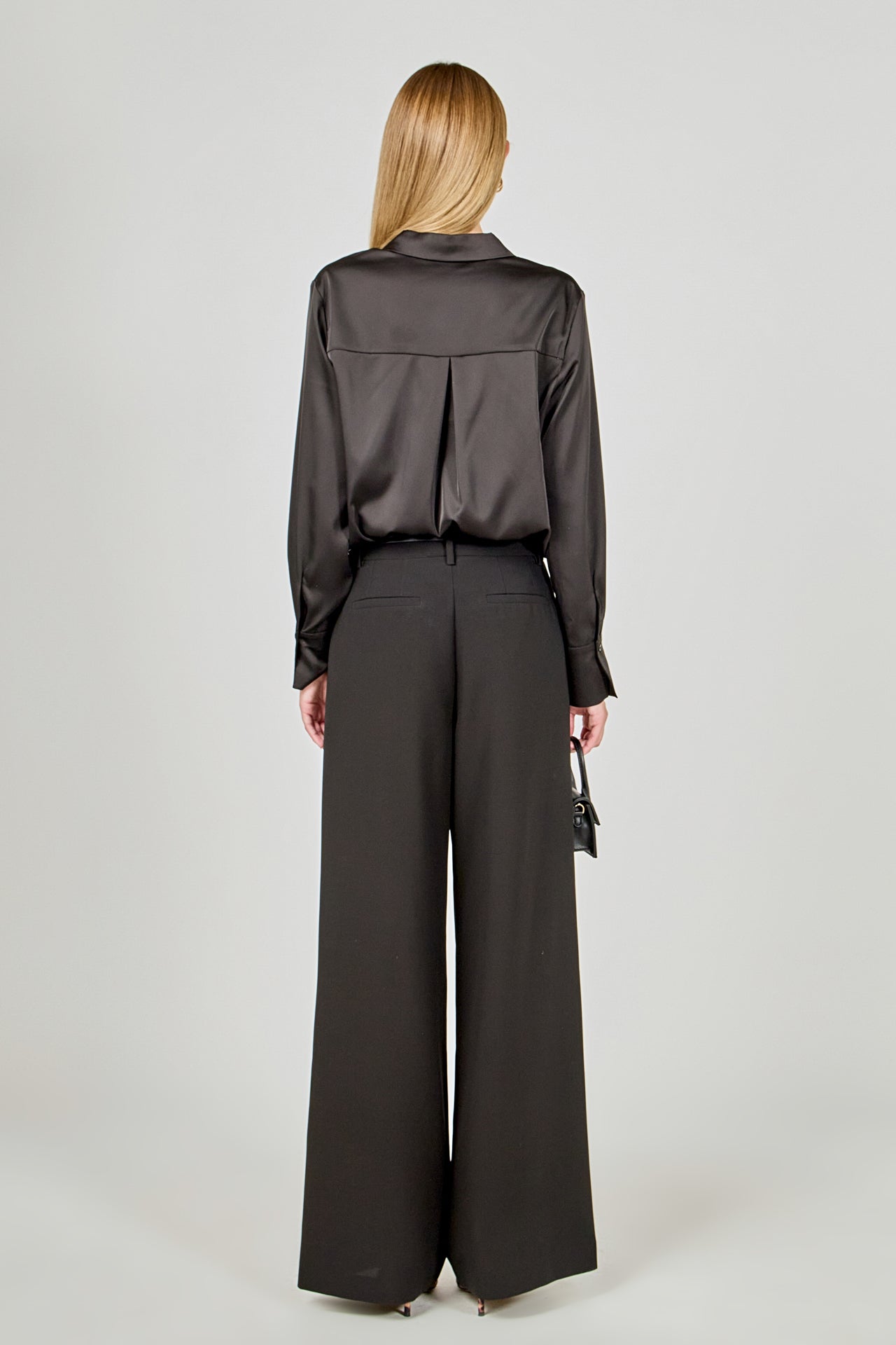 ENDLESS ROSE - Pleated Wide Trousers - PANTS available at Objectrare