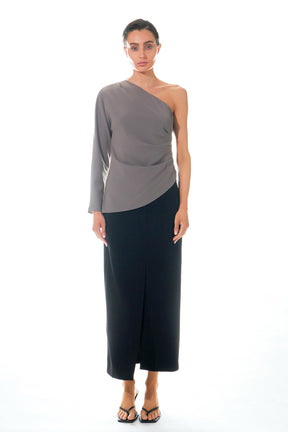 GREY LAB - Grey Lab - Asymmetric Ruched Top - TOPS available at Objectrare