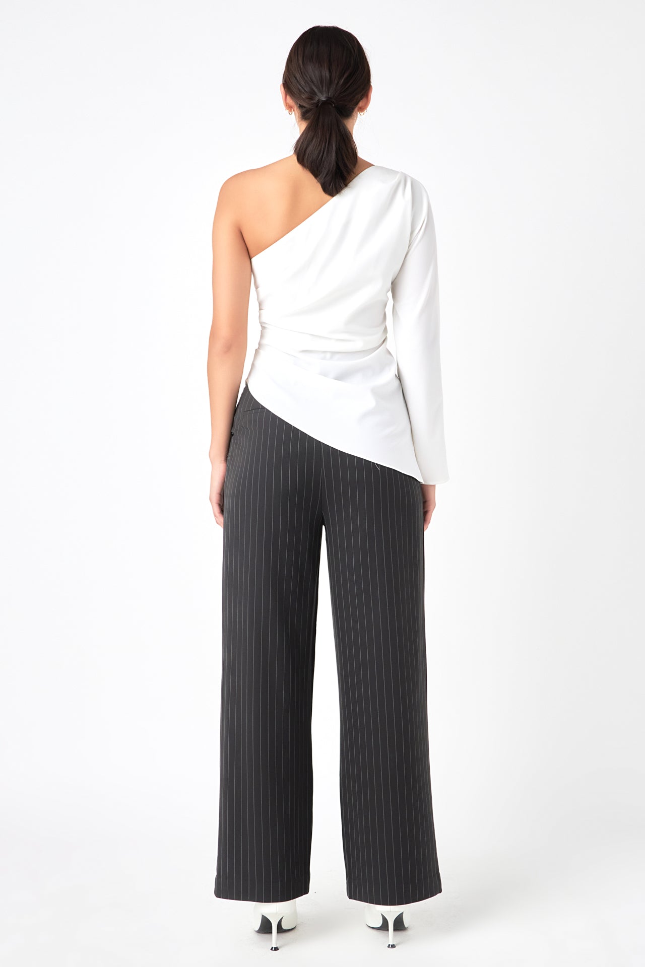 GREY LAB - Asymmetric Ruched Top - TOPS available at Objectrare