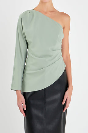 GREY LAB - Grey Lab - Asymmetric Ruched Top - Sale - TOPS available at Objectrare