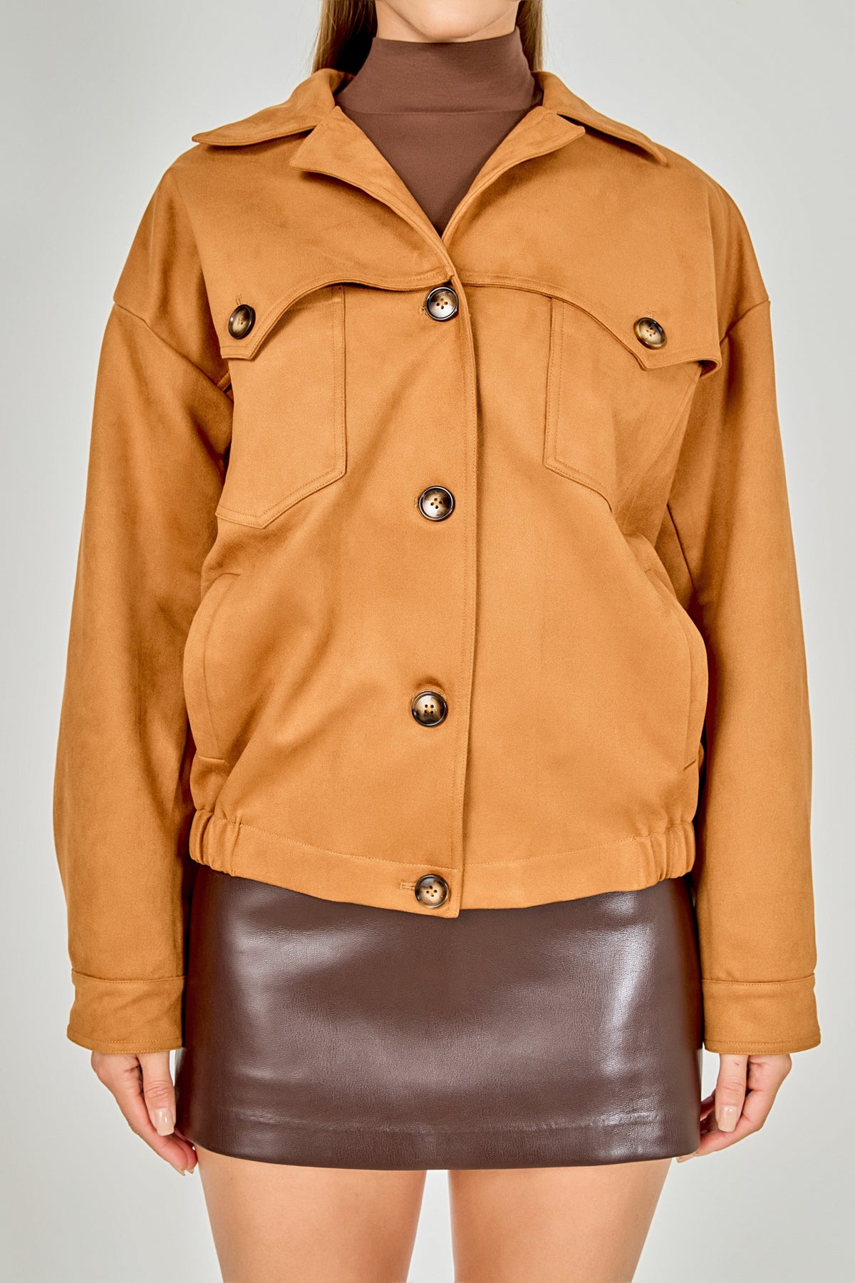 Suede Oversized Jacket