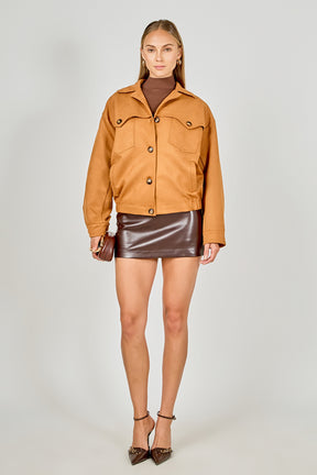 Suede Oversized Jacket