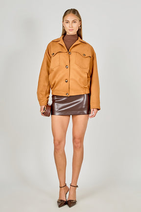 ENDLESS ROSE - Suede Oversized Jacket - JACKETS available at Objectrare