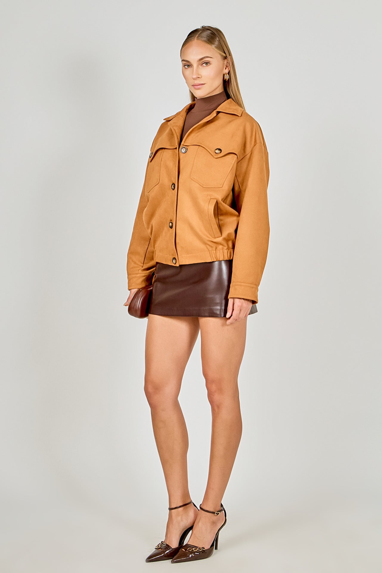 Suede Oversized Jacket