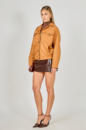 ENDLESS ROSE - Suede Oversized Jacket - JACKETS available at Objectrare