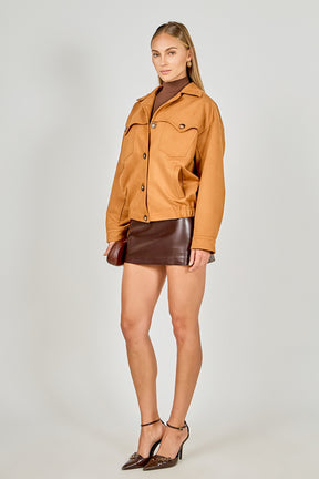 Suede Oversized Jacket