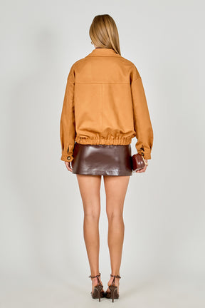 Suede Oversized Jacket