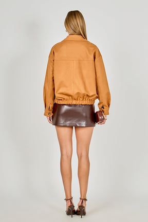 ENDLESS ROSE - Suede Oversized Jacket - JACKETS available at Objectrare