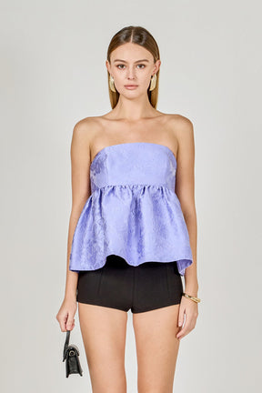 Jacquard Babydoll Tube Top