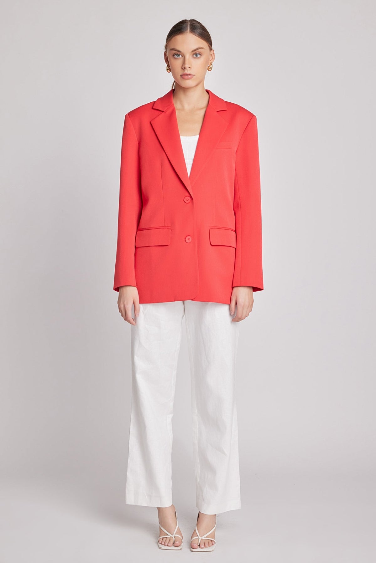 ENDLESS ROSE - Oversized Notched Collar Blazer - BLAZERS available at Objectrare