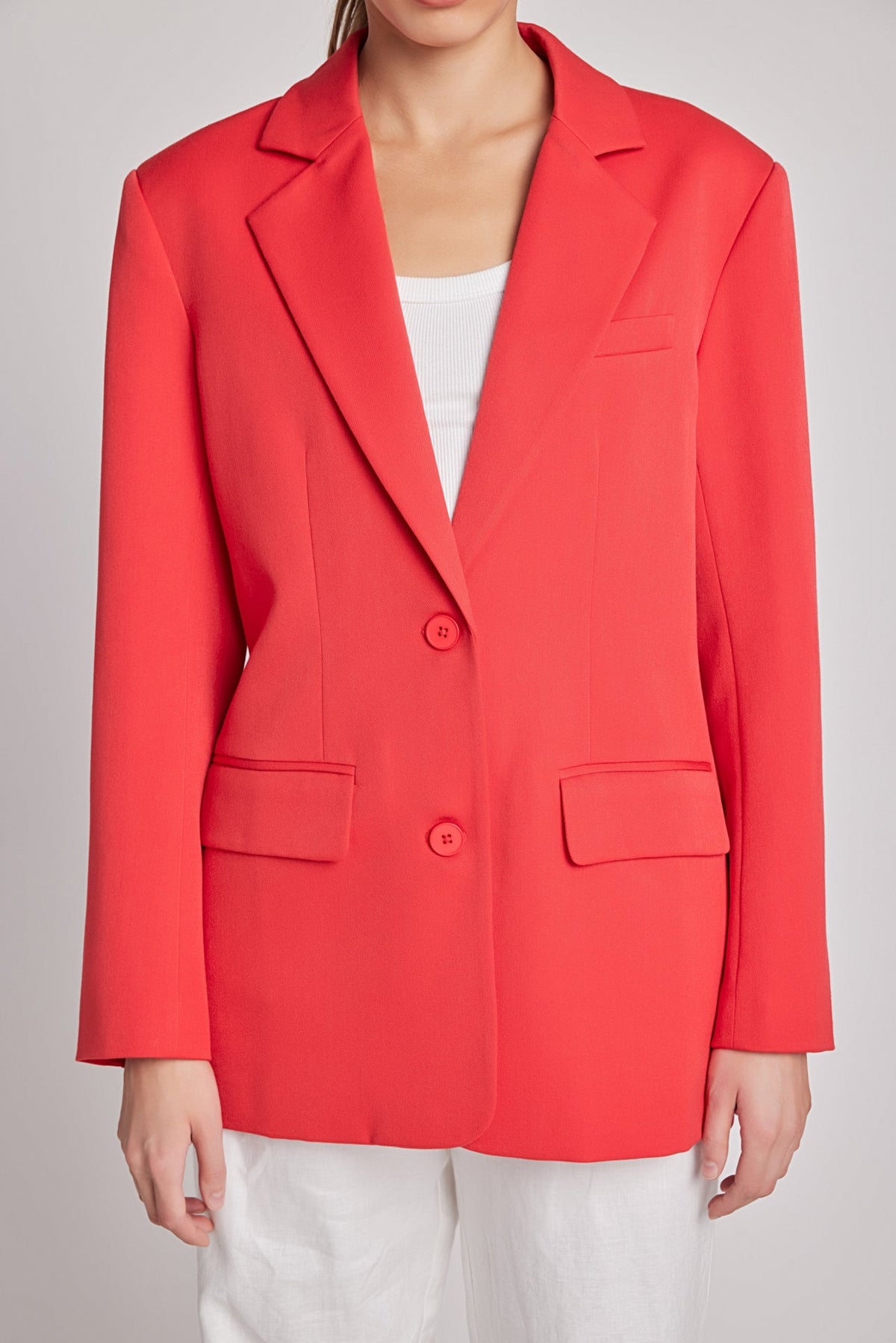ENDLESS ROSE - Oversized Notched Collar Blazer - BLAZERS available at Objectrare