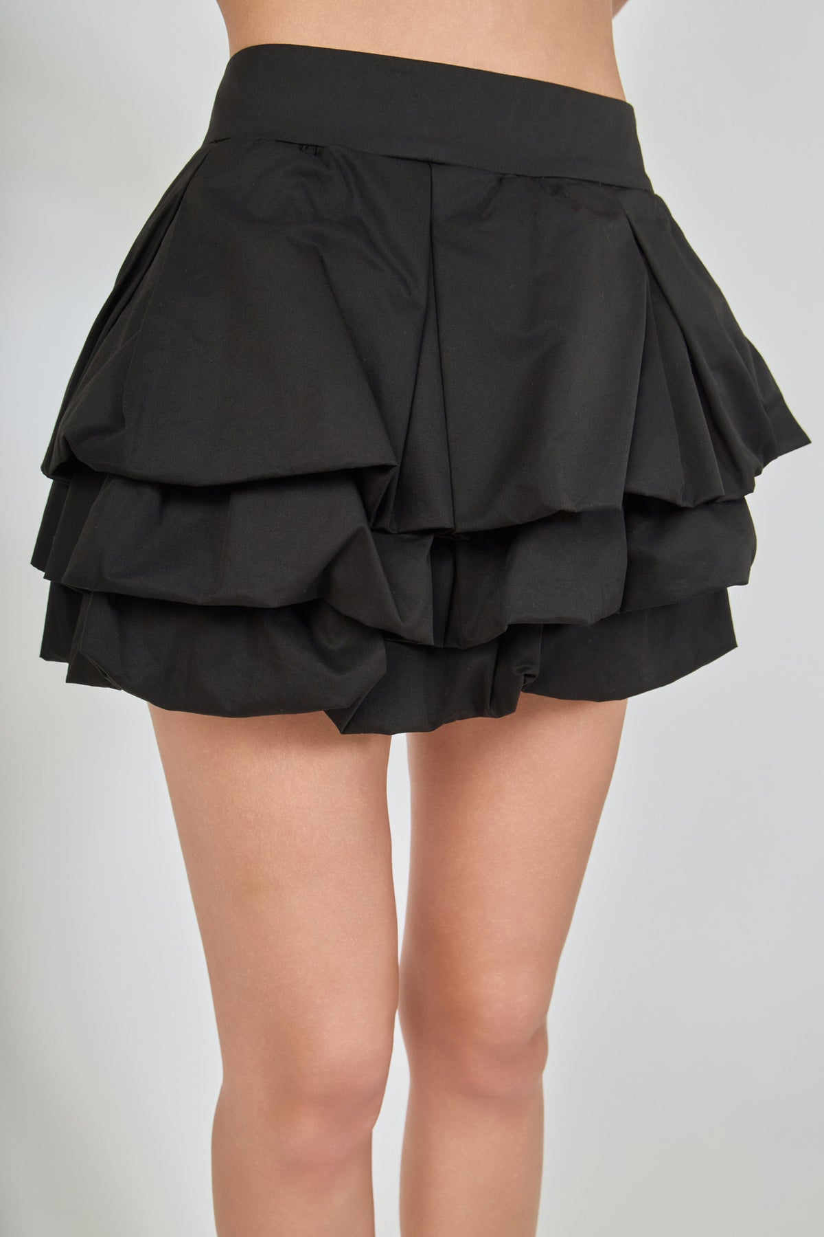 Tiered Bubble Mini Skirt