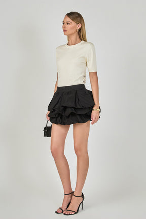 ENDLESS ROSE - Tiered Bubble Mini Skirt - SKIRTS available at Objectrare