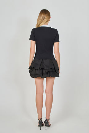 ENDLESS ROSE - Tiered Bubble Mini Skirt - SKIRTS available at Objectrare