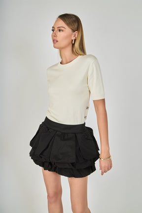 ENDLESS ROSE - Tiered Bubble Mini Skirt - SKIRTS available at Objectrare