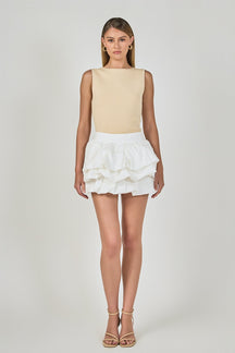 ENDLESS ROSE - Tiered Bubble Mini Skirt - SKIRTS available at Objectrare