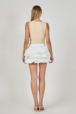 ENDLESS ROSE - Tiered Bubble Mini Skirt - SKIRTS available at Objectrare