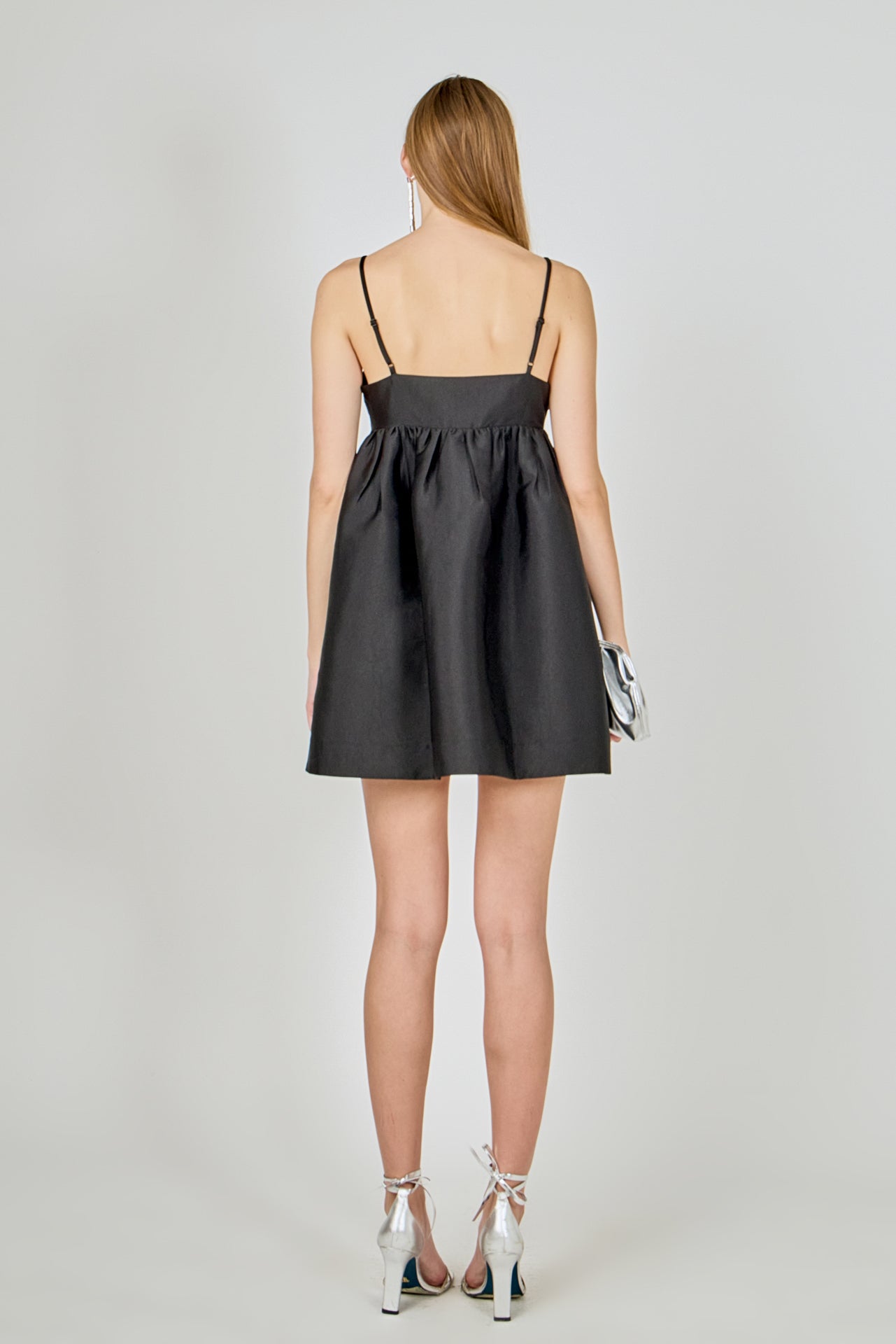 ENDLESS ROSE - Bead Embellished Bow Mini Dress - DRESSES available at Objectrare