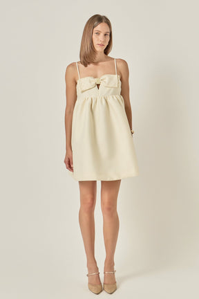 ENDLESS ROSE - Bead Embellished Bow Mini Dress - DRESSES available at Objectrare