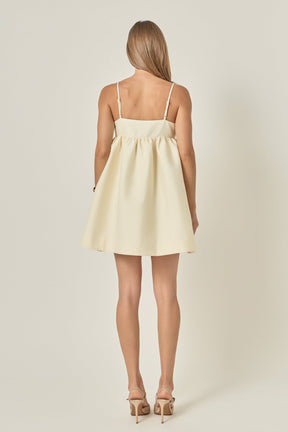 ENDLESS ROSE - Bead Embellished Bow Mini Dress - DRESSES available at Objectrare