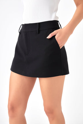 GREY LAB - Grey Lab - Low Waisted Mini Skort - SKORTS available at Objectrare