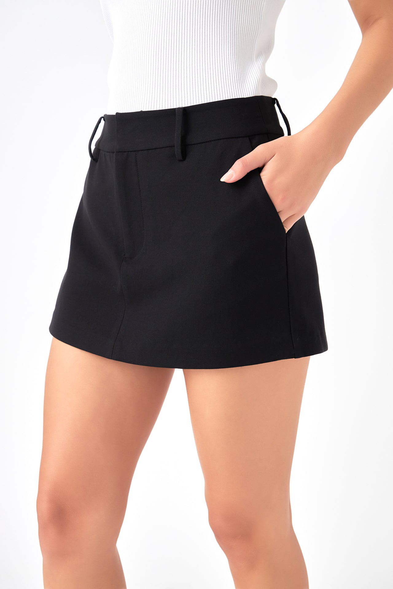 GREY LAB - Low Waisted Mini Skort - SKORTS available at Objectrare