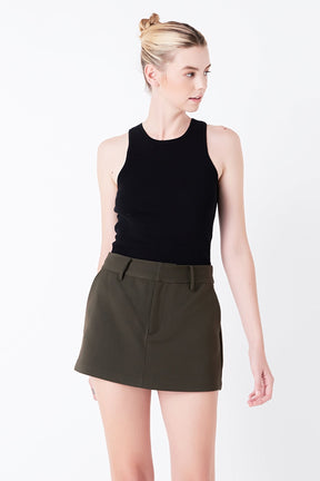GREY LAB - Low Waisted Mini Skort - SKORTS available at Objectrare