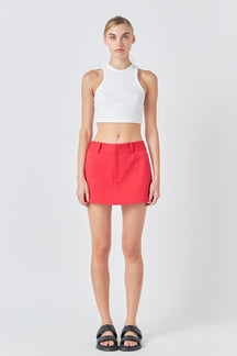 GREY LAB - Low Waisted Mini Skort - SKORTS available at Objectrare