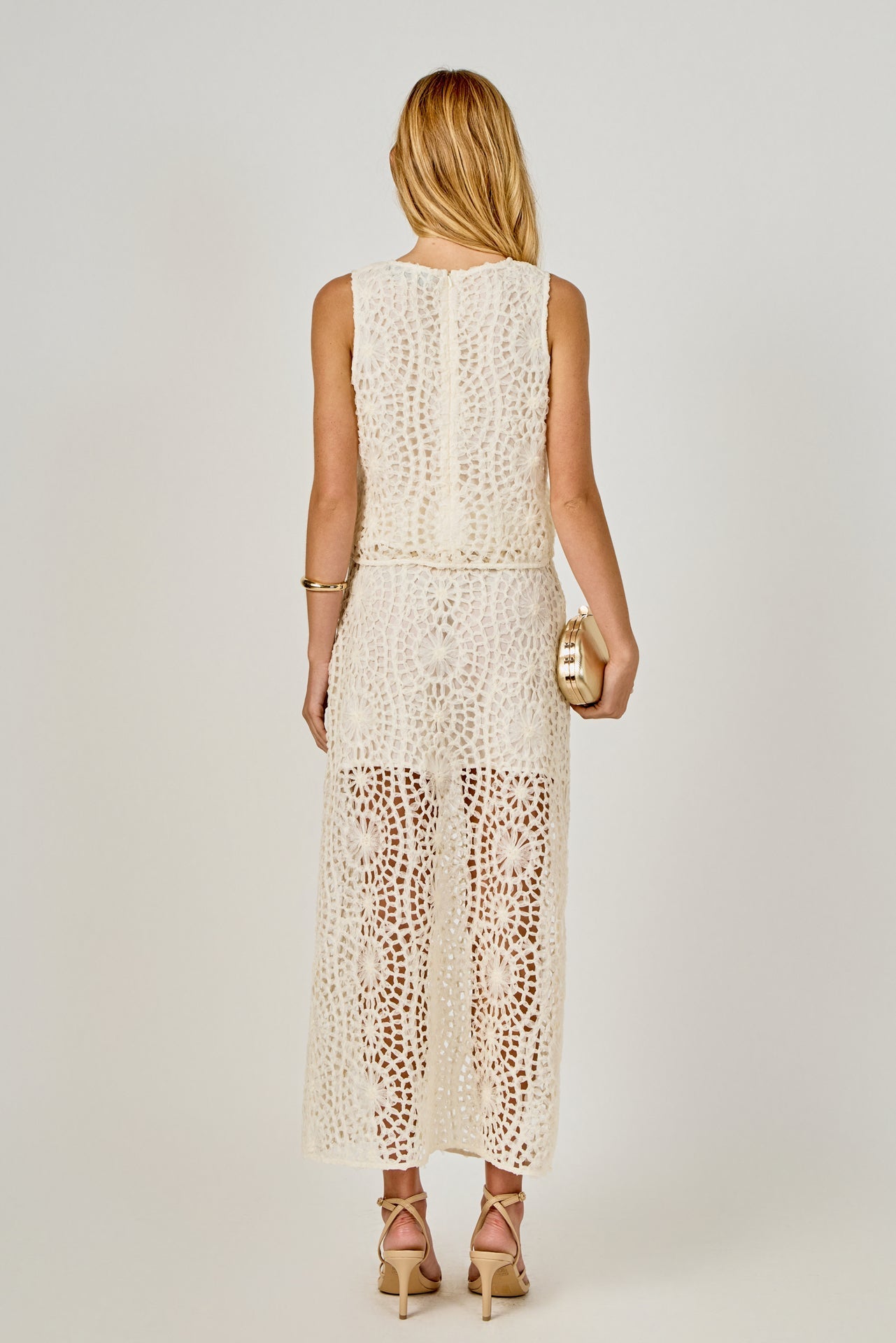 ENDLESS ROSE - Textured Midi Skirt - SKIRTS available at Objectrare