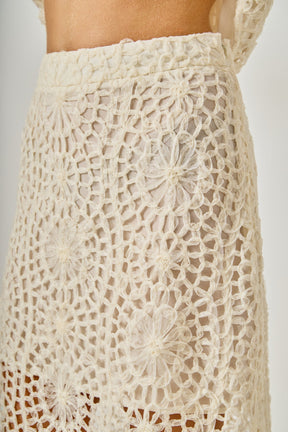 ENDLESS ROSE - Textured Midi Skirt - SKIRTS available at Objectrare