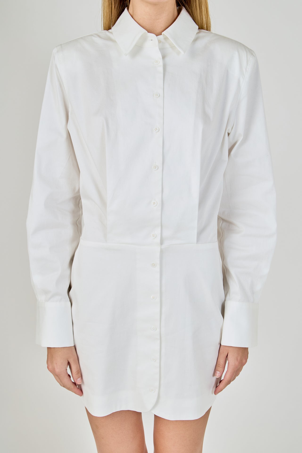 ENDLESS ROSE - Button Up Long Sleeve Dress - DRESSES available at Objectrare