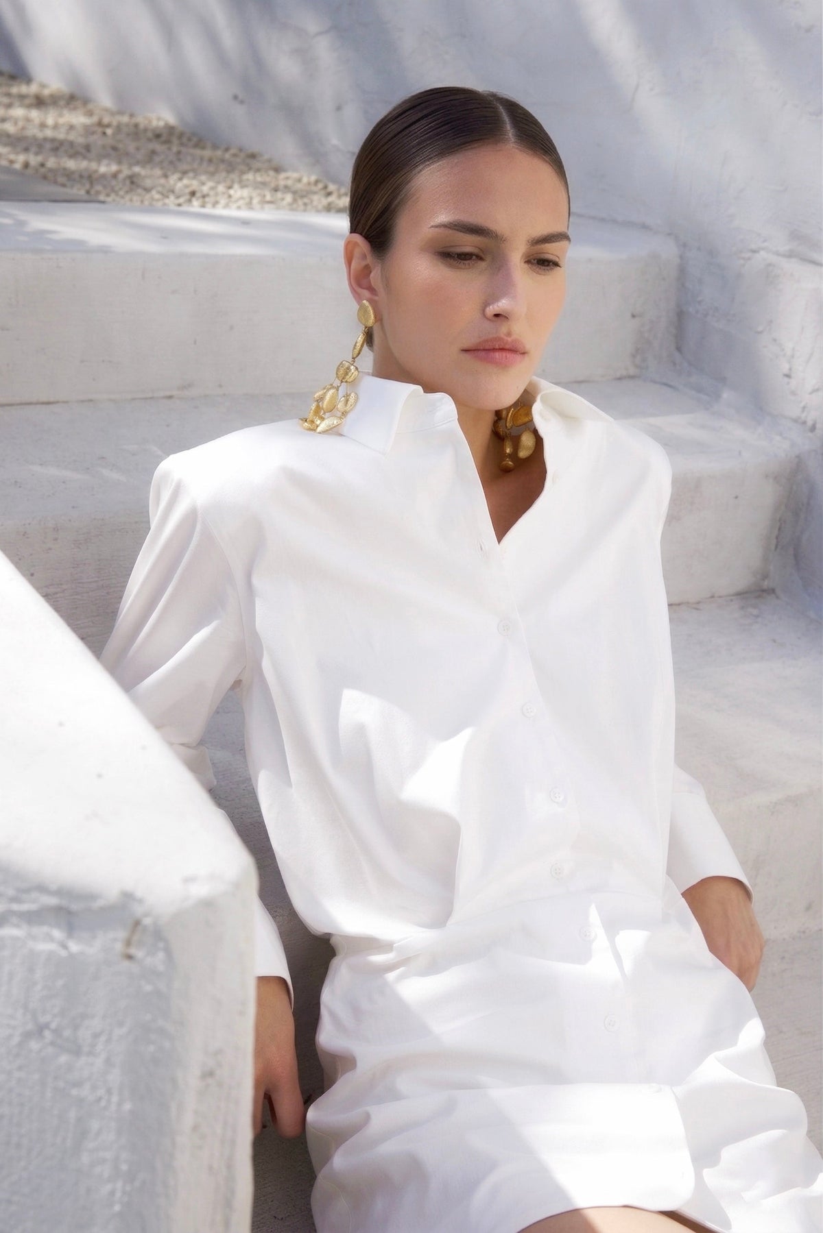 Button Up Long Sleeve Dress