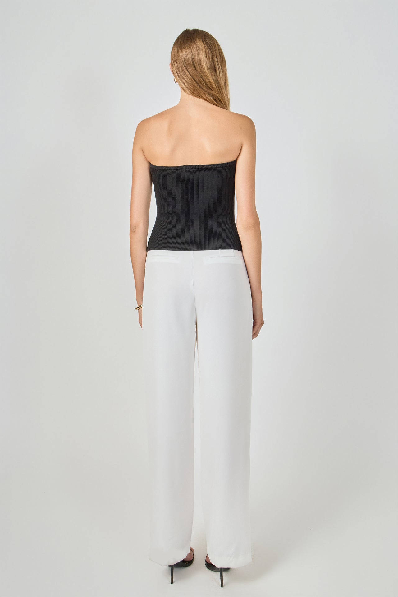 Seashell Trim Tube Knit Top