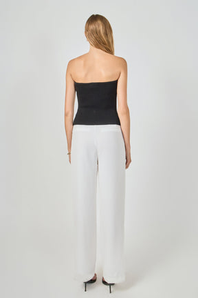 Seashell Trim Tube Knit Top
