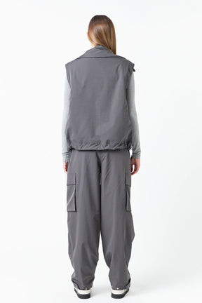 GREY LAB - Snap Button Boxy Vest - VEST available at Objectrare