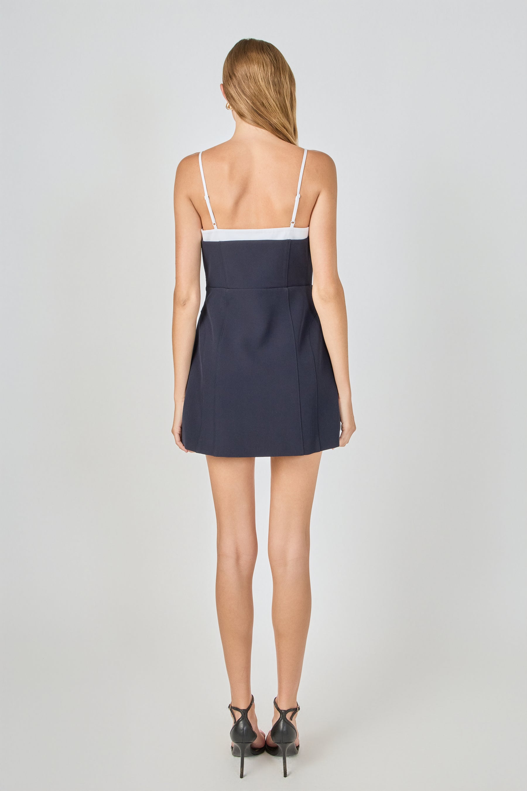 ENDLESS ROSE - Sweetheart Neck Bow Mini Dress - DRESSES available at Objectrare