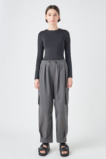 GREY LAB - Low Waisted Pleated Cargo Pants - PANTS available at Objectrare