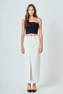 ENDLESS ROSE - Denim Maxi Skirt - SKIRTS available at Objectrare
