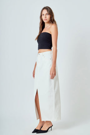 ENDLESS ROSE - Denim Maxi Skirt - SKIRTS available at Objectrare