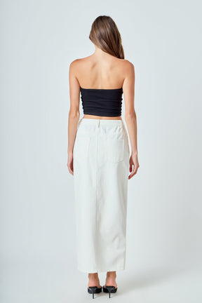 ENDLESS ROSE - Denim Maxi Skirt - SKIRTS available at Objectrare
