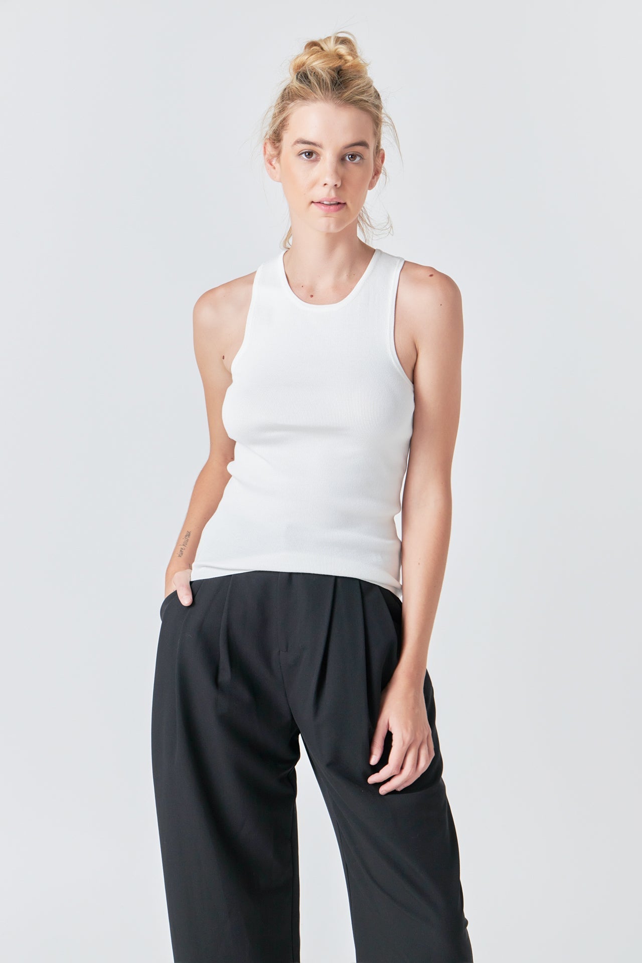 GREY LAB - Grey Lab - Knitdown Tank Top - CAMI TOPS & TANK available at Objectrare