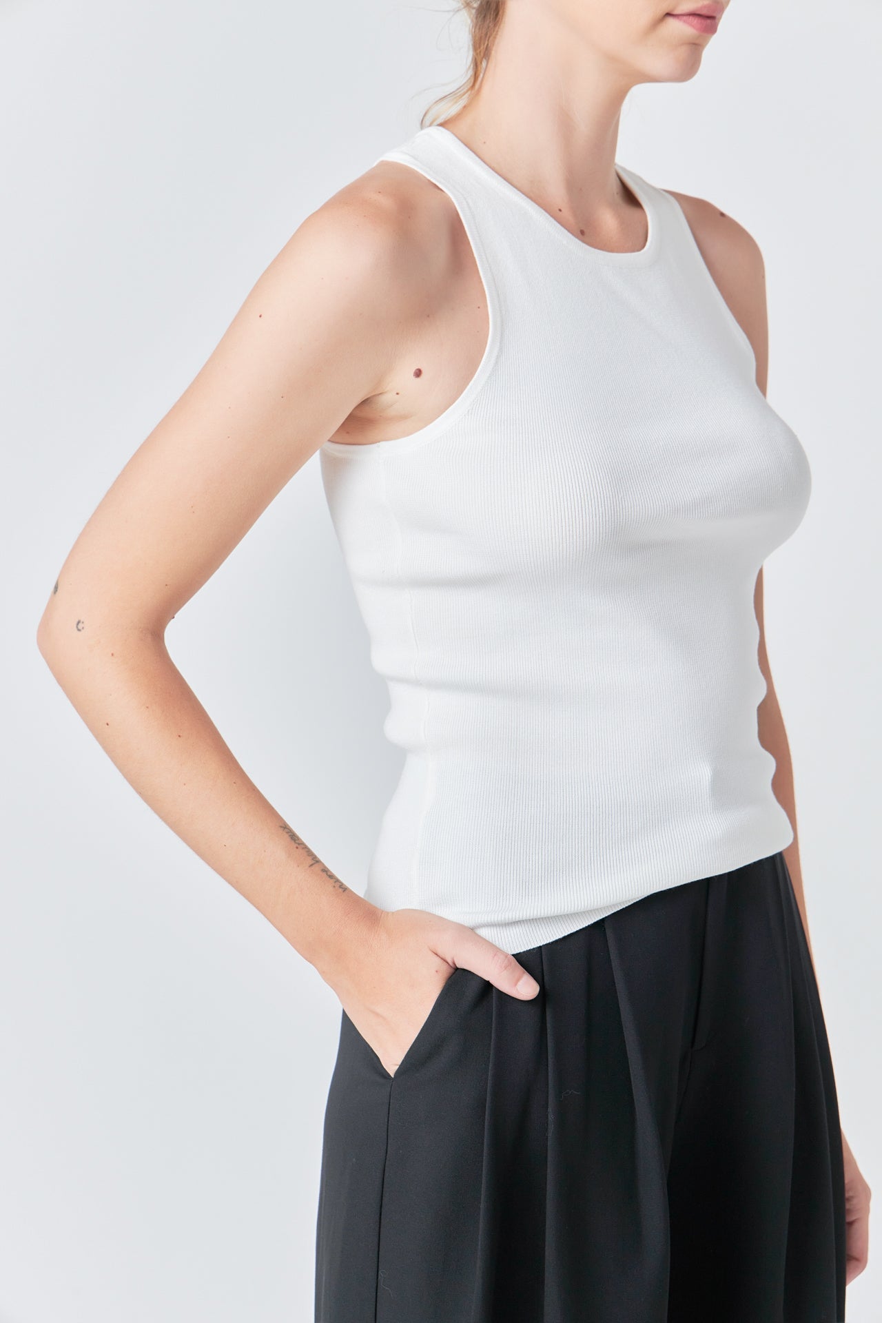 GREY LAB - Grey Lab - Knitdown Tank Top - CAMI TOPS & TANK available at Objectrare