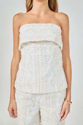 ENDLESS ROSE - Embroidered Strapless Tube Top - TOPS available at Objectrare