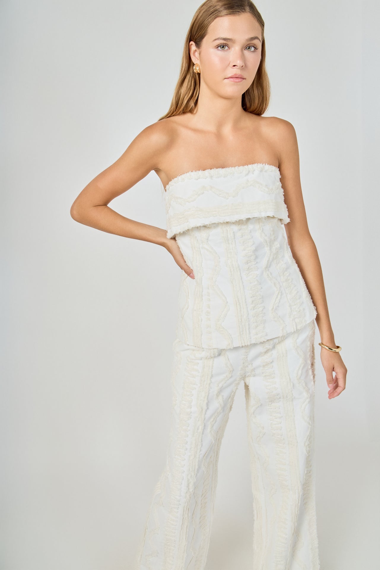 ENDLESS ROSE - Embroidered Strapless Tube Top - TOPS available at Objectrare