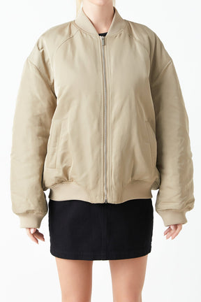 GREY LAB - Ruched Bomber Jacket - JACKETS available at Objectrare