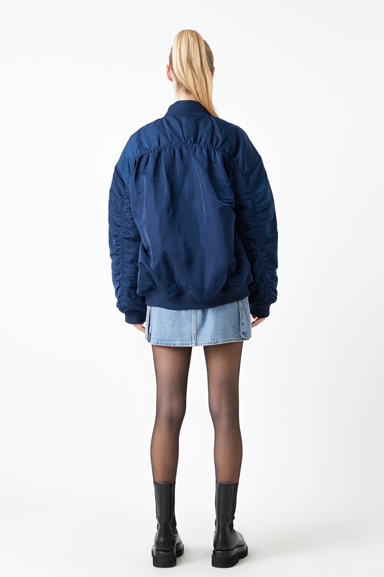 GREY LAB - Ruched Bomber Jacket - JACKETS available at Objectrare